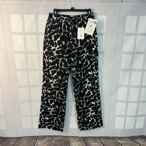 Glassons NWT Black White Print Super High Rise 90's Straight Leg Jeans Size 10 - Picture 3 of 12